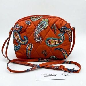Vera Bradley Orange Quilted Paisley Adjustable Crossbody